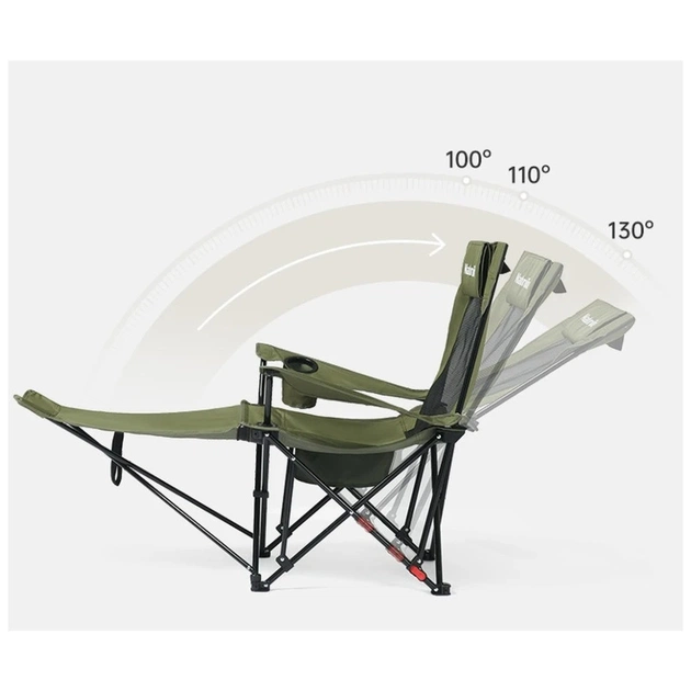 Крісло складане Naturehike CNK2550JJ023 Nightfall T05, сталь, хакі (6977465865700) - picture 3