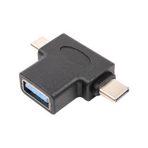 Перехідник USB 3.0 Type-C, microUSB (M) to USB 3.0 OTG AF PowerPlant (CA913121) зображення 1