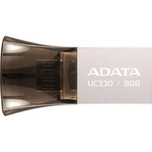 USB флеш накопичувач ADATA 8GB UC330 Black USB 2.0 OTG (AUC330-8G-RBK) зображення 1