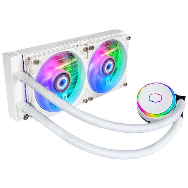 Система жидкостного охлаждения CoolerMaster MasterLiquid PL240 Flux White Edition (MLY-D24M-A23PZ-RW) - изображение 1