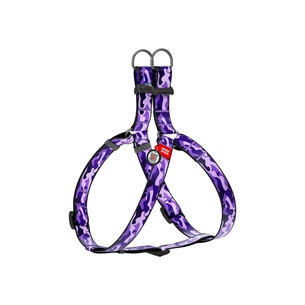 Шлея для собак WAUDOG Nylon з QR паспортом анатомічна "Фіолетовий камо" S (5001) зображення 1