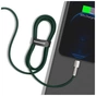 Дата кабель USB 2.0 AM to Lightning 2.0m 2.4A metal green Baseus (CALJK-B06) - зменшене зображення 7