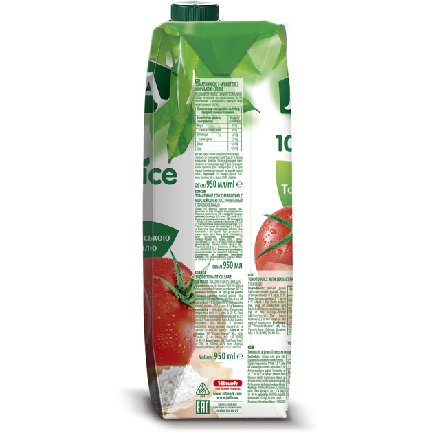 Сік Jaffa Томатний сік з сіллю 950 мл (4820003684931) - picture 3