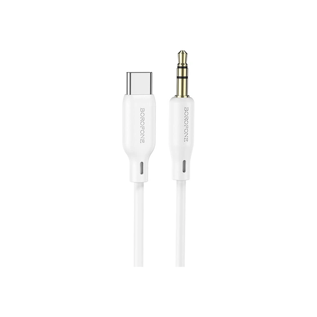 Кабель мультимедійний USB-C to 3.5mm M 1.0m white BOROFONE (6941991101076) - изображение 1