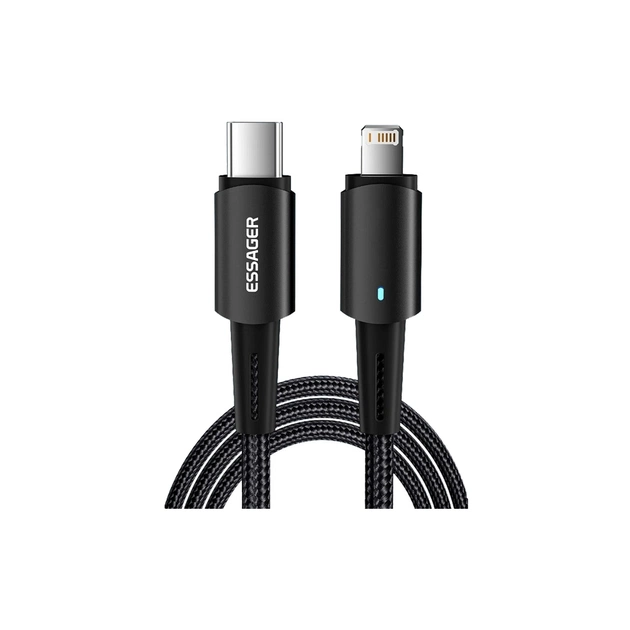Дата кабель USB-C to Lightning 1.0m 20W black Essager (EXCTL-CG01) - изображение 1