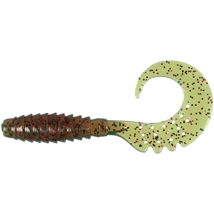 Силікон рибальський FishUP Fancy Grub 2.5" 019 - Motor Oil/Red (10шт/уп) (1864.13.86) зображення 1