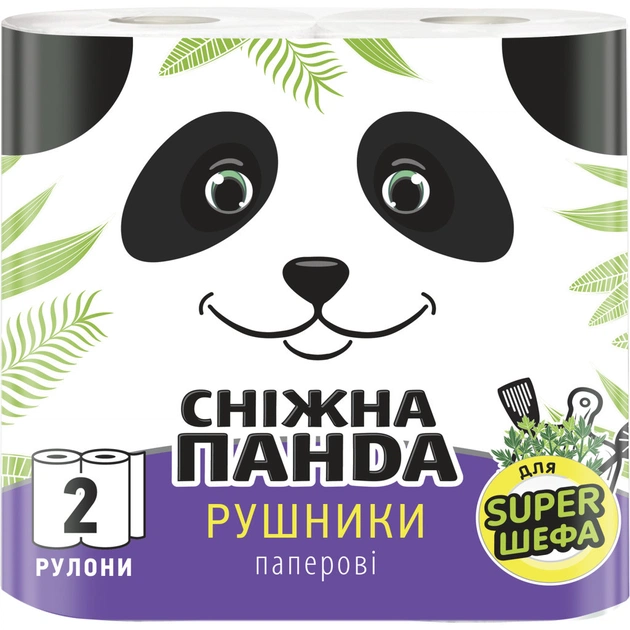 Паперові рушники Сніжна Панда 2 шари 2 рулони (4823019007978) - picture 1