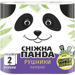 Паперові рушники Сніжна Панда 2 шари 2 рулони (4823019007978) зображення 1