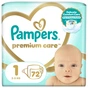 Підгузки Pampers Premium Care Розмір 1 (2-5 кг) 72 шт (8006540858073) - зменшене зображення 1