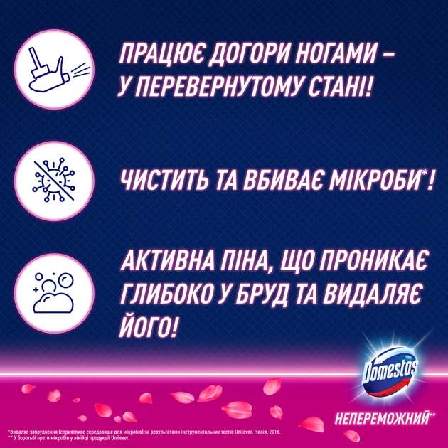 Піна для чищення ванн Domestos Power Foam Для чищення унітазу та ванної Квіткова свіжість 435 мл (8720182796424) - изображение 7