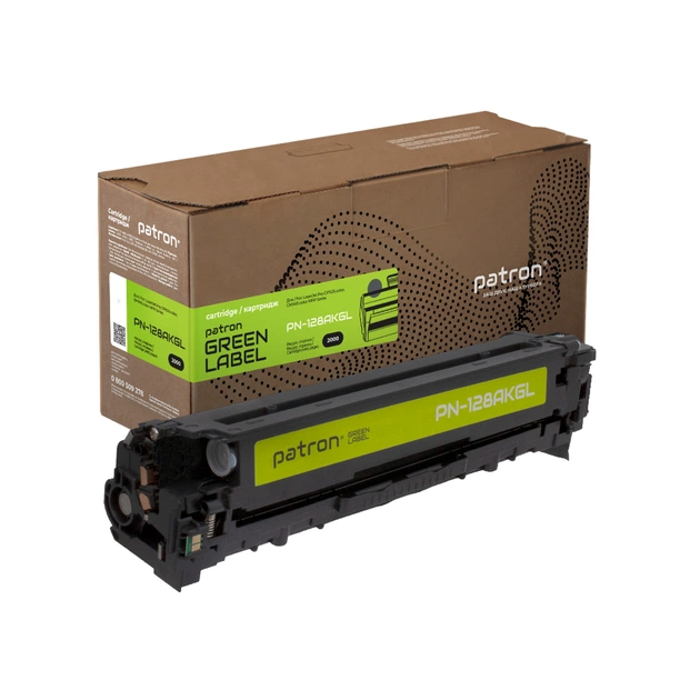 Картридж Patron HP 128A (CE320A) Green Label, black (PN-128AKGL) - изображение 1