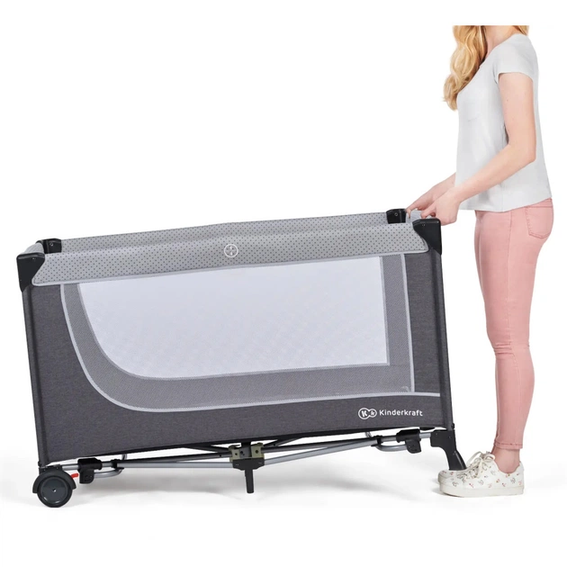 Дитячий манеж Kinderkraft кровать Leody с пеленатором Grey (5902533917952) - picture 7