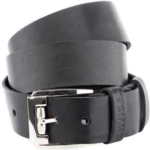 Ремінь Shvigel Чоловічий шкіряний Чорний (10084) зображення 1