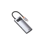 Концентратор Baseus USB-C 4-in-1 3xUSB 3.0 + RJ45 1000Mbps gray (WKWG070113) - зменшене зображення 3