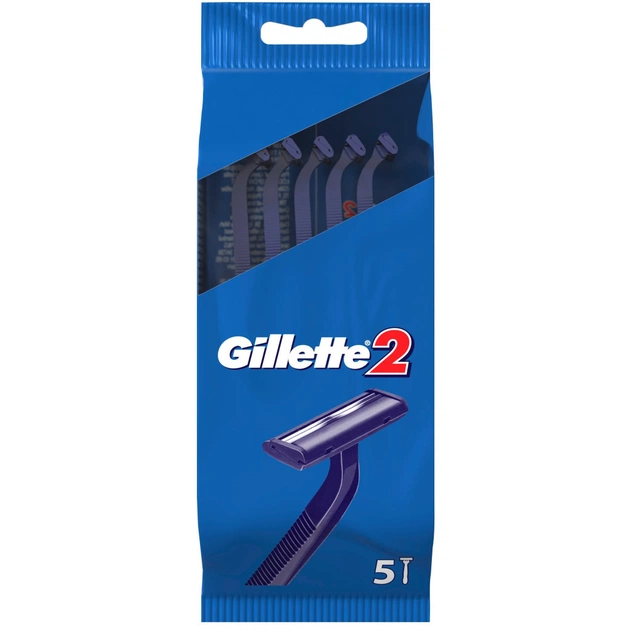 Бритва Gillette 2 одноразова 5 шт. (3014260282684/3014260287030) - зображення 1
