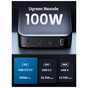 Зарядний пристрій Ugreen 4xUSB 100W (3xType-C+USB A QC3) GAN Charger Nexode Series Black CD328 (90928) - зменшене зображення 2