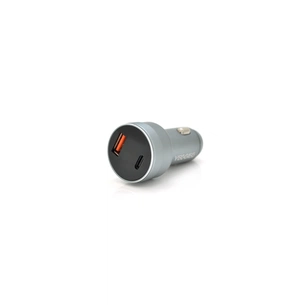 Зарядний пристрій VEGGIEG USB QC3.0 + USB-C PD 3.1A digital display silver (QC-C200) зображення 1