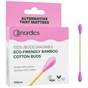 Ватні палички Nordics Бамбукові Рожеві 100 шт. (3800500324425) - зменшене зображення 1