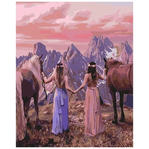 Картина по номерам Strateg Подруги-наїзниці 40х50 см (SY6329) зображення 1