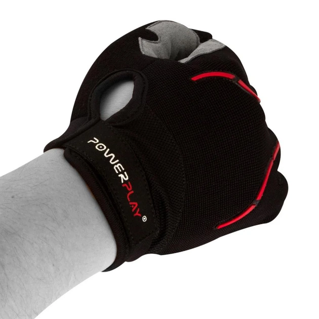Велорукавиці PowerPlay 6662 Black/Red XXL (PP_6662_XXL_Red) - зображення 4