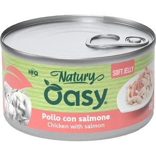 Консерви для котів OASY Wet Natury з куркою та лососем 85 г (8054329512753) зображення 1
