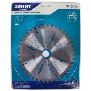 Диск пильний Зеніт "ПРОФІ" пильний по дереву 200x32/30, ATB 40 (19200640) зображення 1