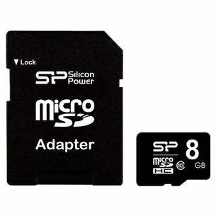 Карта пам'яті Silicon Power 8GB microSD class 10 (SP008GBSTH010V10SP) зображення 1