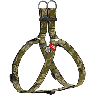 Шлея для собак WAUDOG Nylon з QR-паспортом "Мілітарі" L (332-4026) зображення 1