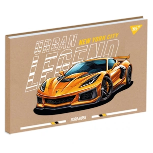 Альбом для малювання Yes А4 20 аркушів клеєний білила "Urban legend" крафт (130578) зображення 1