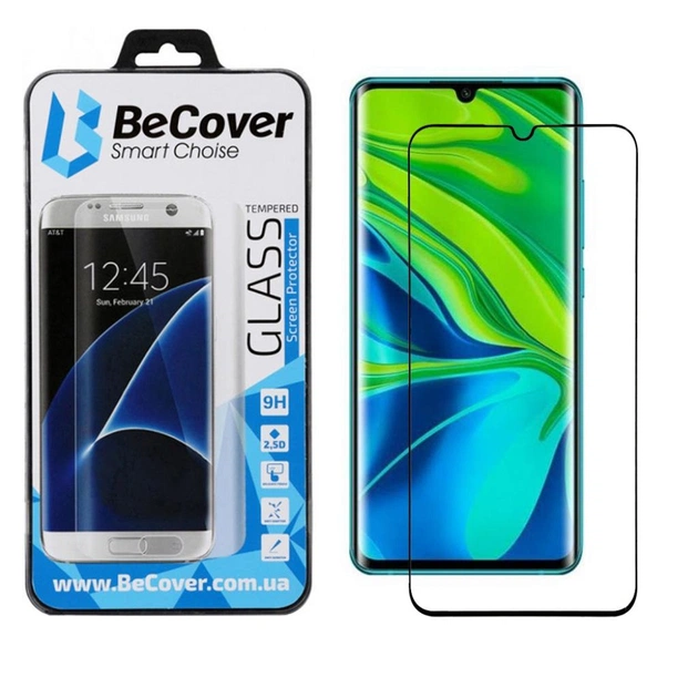 Скло захисне BeCover 3D Curved Edge для Xiaomi Mi Note 10 / CC9 Pro Black (704610) - изображение 1