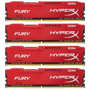 Модуль пам'яті для комп'ютера DDR4 32GB (4x8GB) 2133 MHz HyperX FURY Red Kingston Fury (ex.HyperX) (HX421C14FR2K4/32) зображення 1