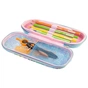 Пенал Cool For School з віконцем 1 відділення з органайзером блакитний (QT-5751-Blue) - зменшене зображення 2