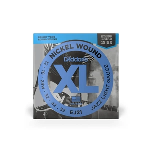 Струни для гітари D'Addario XL Nickel Wound Jazz Light (12-52) (EJ21) зображення 1