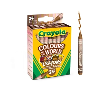 Олівці кольорові Crayola Colours of the World воскові 24 шт (52-0114) зображення 1