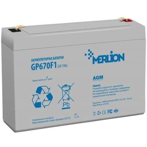 Батарея до ДБЖ Merlion 6V-7Ah (GP670F1) зображення 1