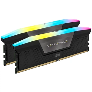 Модуль пам'яті для комп'ютера DDR5 48GB (2x24GB) 5600 MHz Vengeance RGB Black Corsair (CMH48GX5M2B5600C40) зображення 1