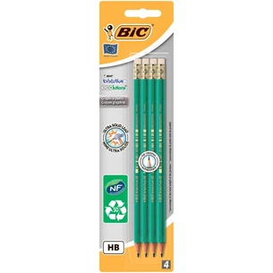 Олівець графітний Bic Evolution Eco HB з ластиком у блістері, 4шт (bc8902753) изображение 1