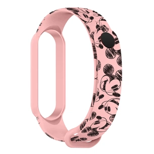 Ремінець до фітнес браслета Armorstandart Cartoon для Xiaomi Mi Band 7/6/5 Mickey Pink (ARM59255) зображення 1
