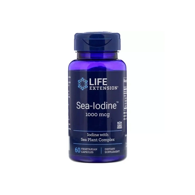 Мінерали Life Extension Морський Йод, Sea-Iodine 1000 мкг, 60 вегетаріанських капсул (LEX-17406) - зображення 1