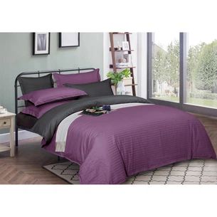 Підковдра MirSon Satin Stripe 30-0009 + 30-0012 Violetta 175х210 см (2200005258231) зображення 1