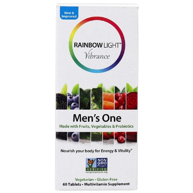 Мультивітамін Rainbow Light Мультивітаміни Для Чоловіків, Vibrance Men's One, 60 таблеток (RLT21713) - изображение 1