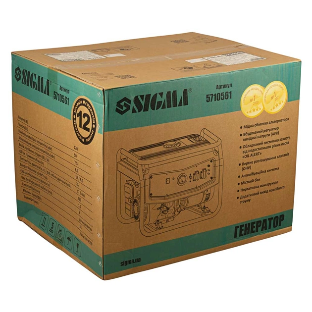 Генератор Sigma 220V 7.5/8.0kW електрозапуск (5710561) - picture 12