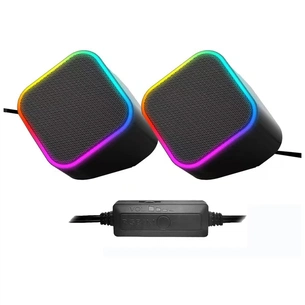 Акустична система ColorWay Cubix 2.0 RGB USB Black (CW-SPU05BK) зображення 1