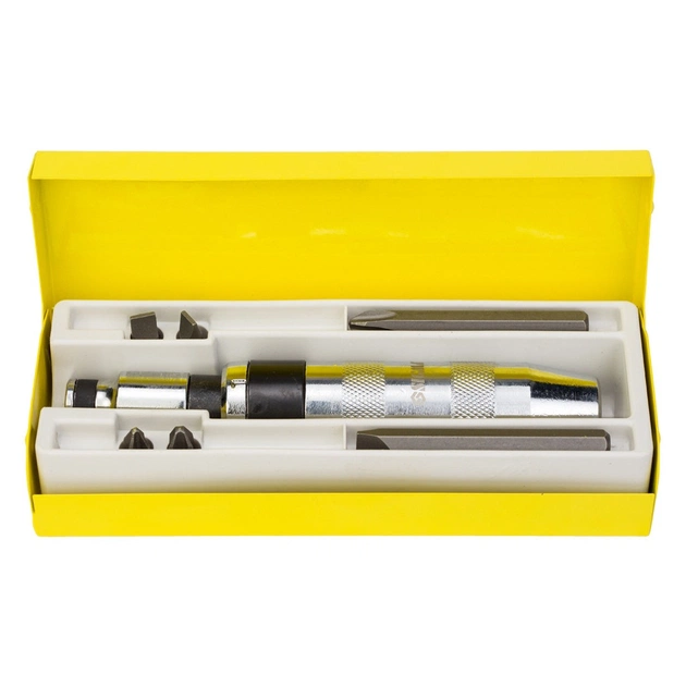 Набір викруток Sigma ударно-поворотна з бітами 8шт CRV (метал кейс) (4004021) - picture 2