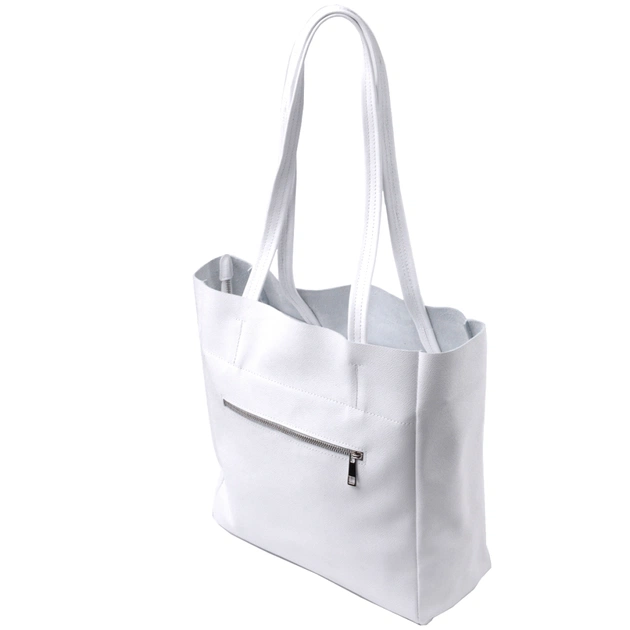 Сумка Shvigel Шоппер з натуральної шкіри Біла (22844) - зображення 2