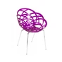 Кухонний стілець PAPATYA Flora ml сидіння прозоро-пурпурове, хромовані ніжк (2960) - preview 1
