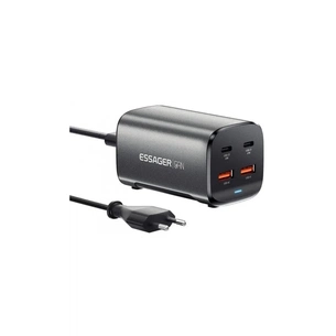 Зарядний пристрій Essager 2xUSB-C + 2xUSB 67W GaN (ECT2AC-JYB0G-Z) зображення 1