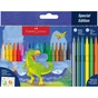 Фломастеры Faber-Castell Динозавр 18 цветов + 3 металлика + 3 неоновых + наклейки в картонной коробке (32963) - уменьшенное изображение 1