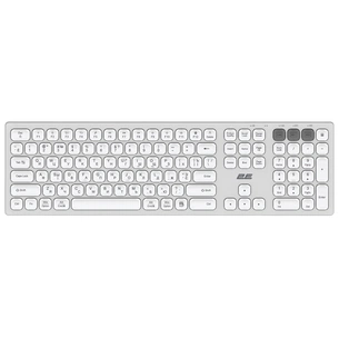Клавіатура 2E KS270 Wireless Silver/White (2E-KS270WBWH) зображення 1