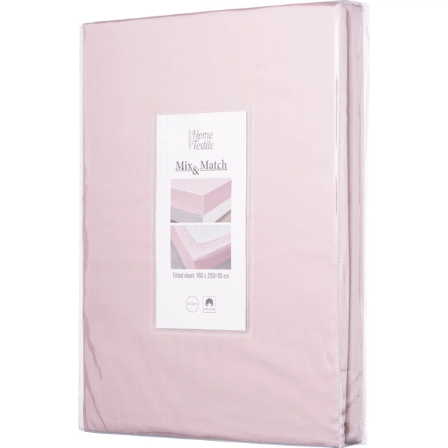 Простирадло Ardesto на резинці Mix&Match сатин 180х200+30 см пудра (ART1820FSP) - picture 4